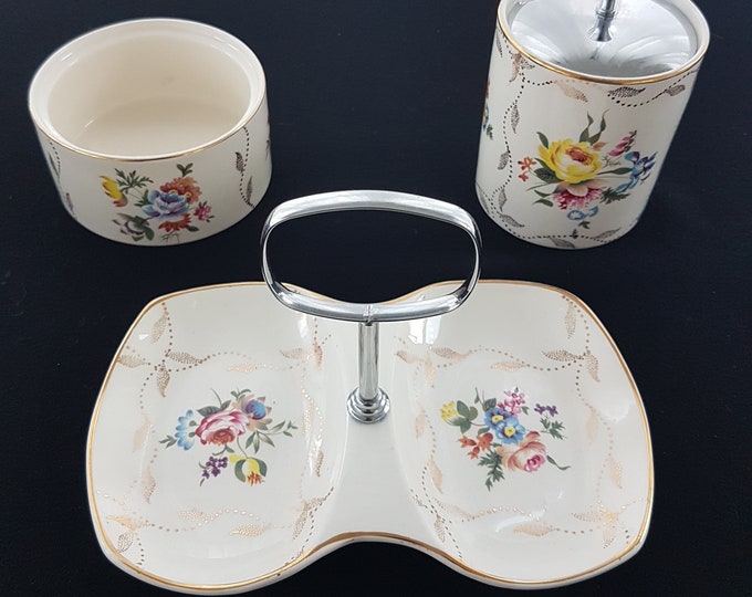 Mid Century PRINCESS Preserve Set by Midwinter Pottery