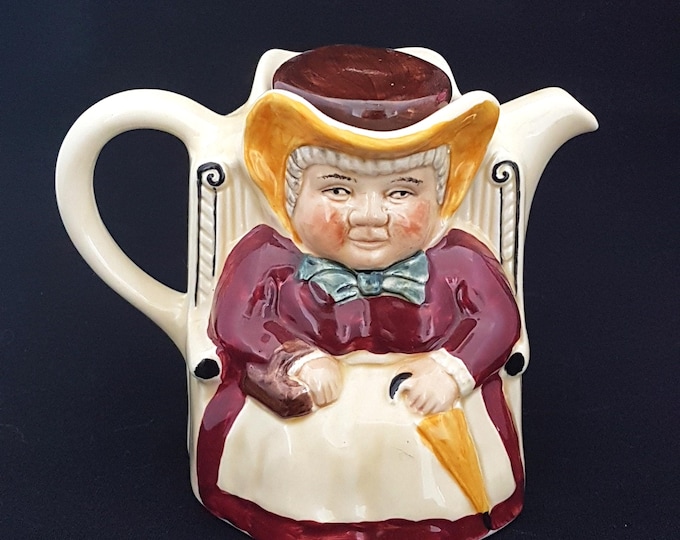 Vintage Darby and Joan Double Sided Tea Pot, Tony Wood Pottery, Staffordshire England