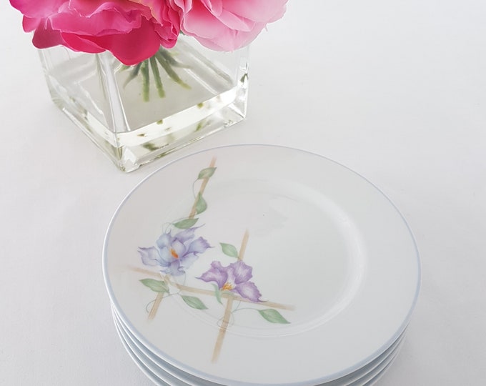 Vintage Denby HARMONY Side Plates, 6 inch, Set of 4, The Pastel Collection, Made in Portugal, 1980s