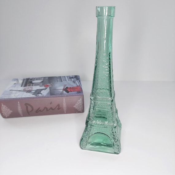 Wards Glass Eiffel Tower Decanter Bottle - 10.5 Inch