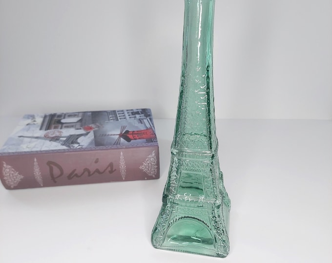 Wards Glass Eiffel Tower Decanter Bottle - 10.5 Inch