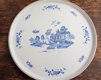 Blue Willow Blue and White 11 inch Ceramic Serving Tray by Robinson Design Group 1989