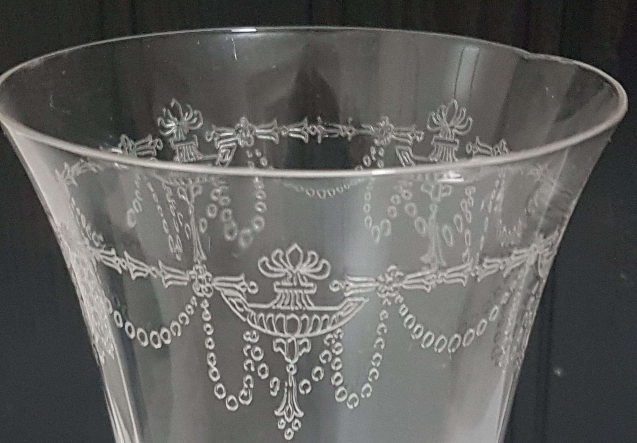 Vintage Bryce Crystal Elegant Glass Stemware, Set of 6, Wine Glass