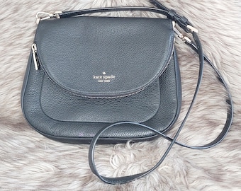 Kate Spade Black Pebble Leather Layla Shoulder Crossbody Bag