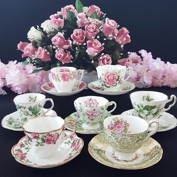 Vintage English Bone China Teacups & Saucers - Choice of Royal Albert, Foley, Bell China and More