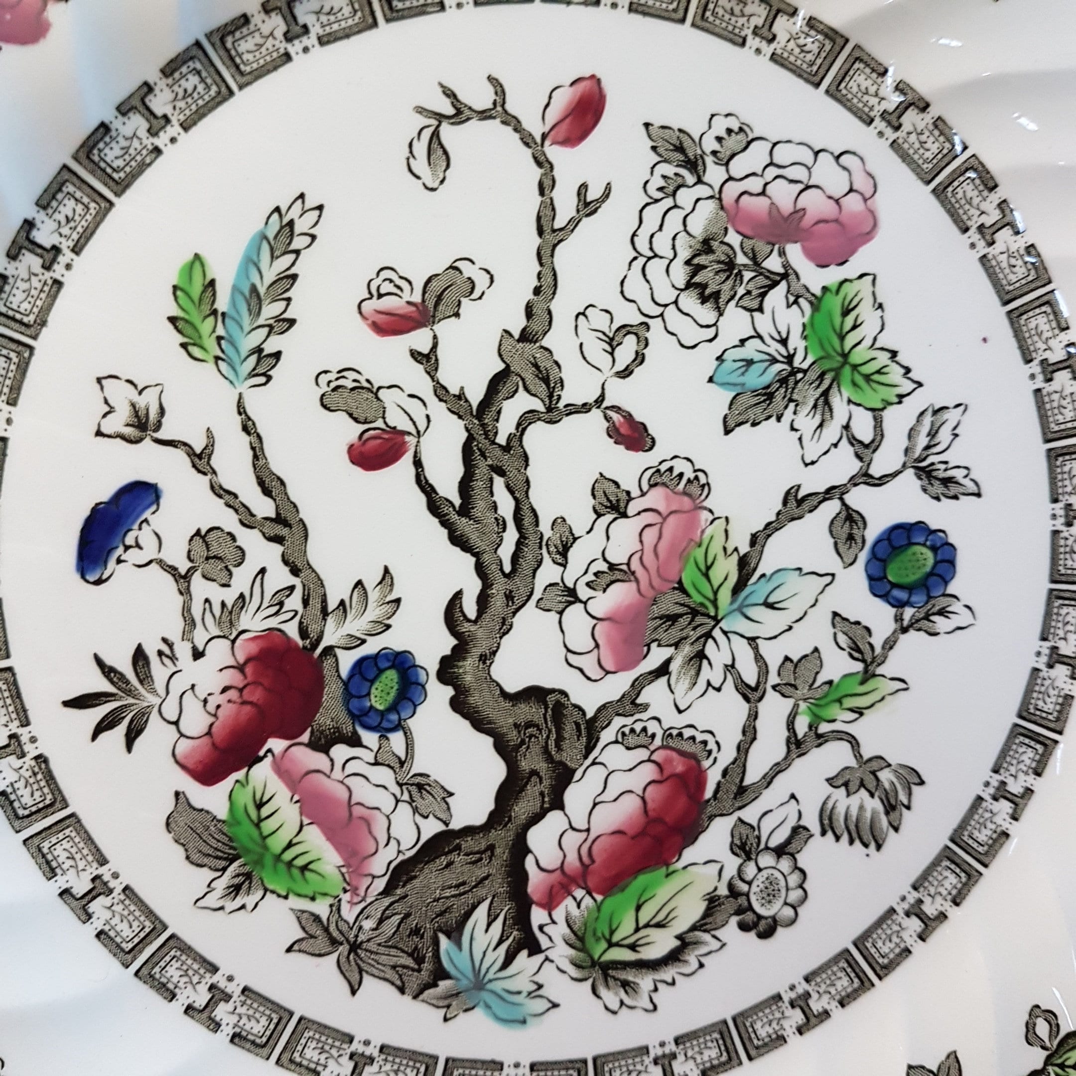 RESERVED 8 Myott INDIAN TREE Salad Plate Set of 4, Transferware, English Ironstone, Swirled