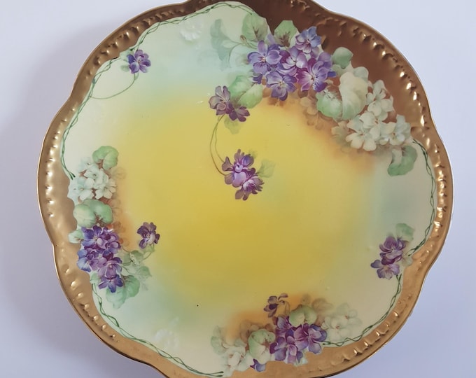 Imperial Austria Porcelain Cake Plate Hand Painted Antique Display Plate