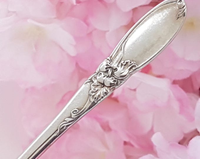 8pc Oneida Silver WHITE ORCHID Teaspoon Set - Community Plate Silverplate 1953 Mid-Century Flatware
