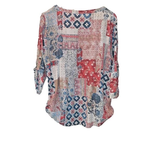 Northern Reflections Bohemian Patchwork Printed T… - image 2