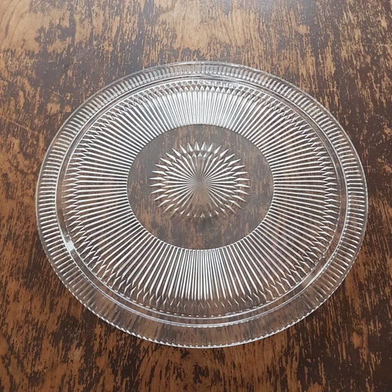 Clear Glass Cakestand, Jeannette ANNIVERSARY Crystal Wedding Cake Stand