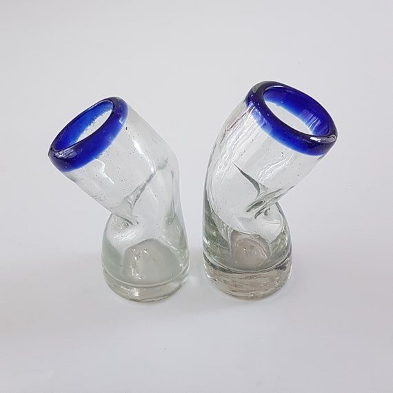 Mexican Blown Glass, 2oz Tequila Shot Glasses