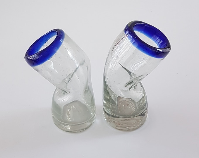 Mexican Blown Glass, 2oz Tequila Shot Glasses