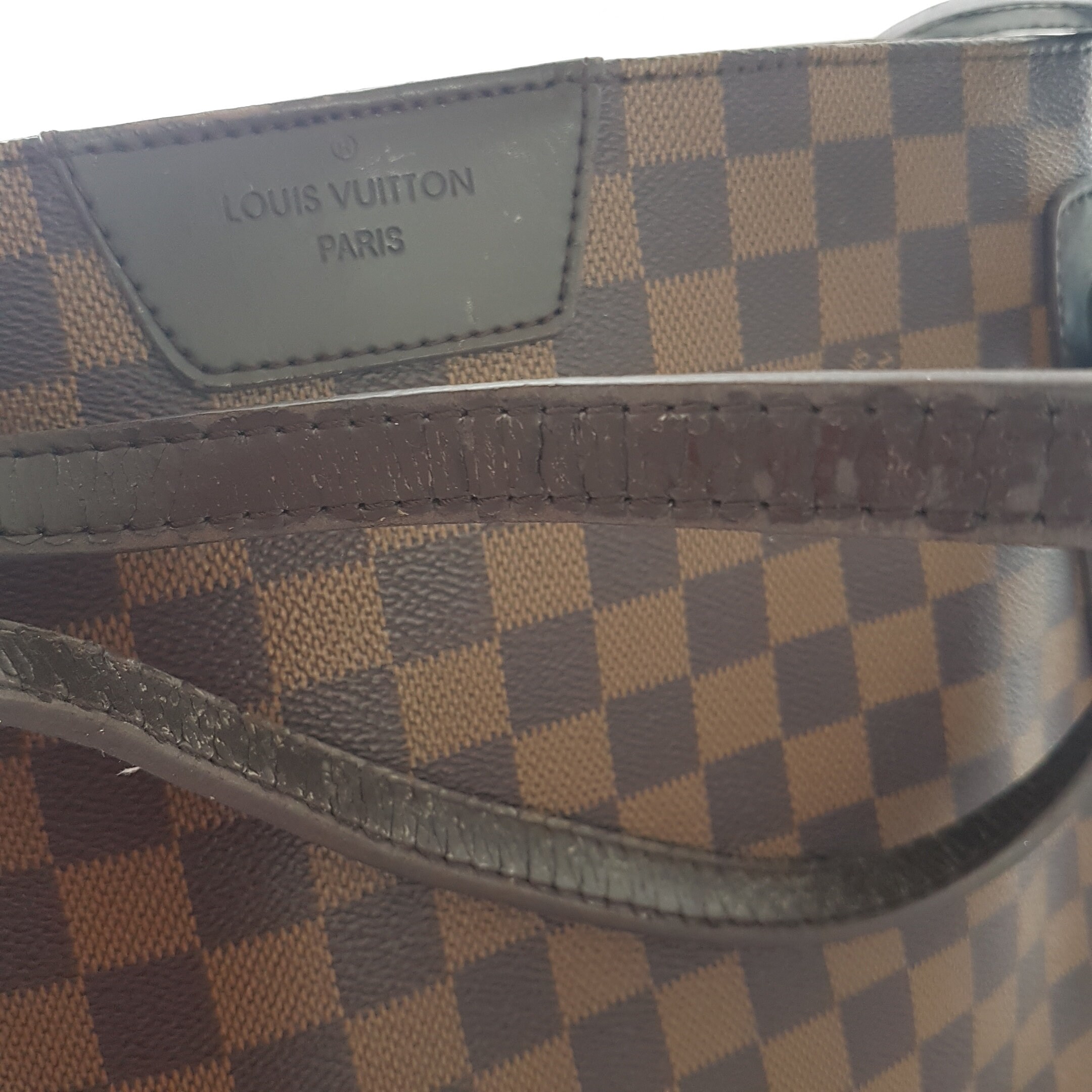 LOUIS VUITTON Damier Ebene Cabas Rivington Shoulder Bag, Monogram,  Expandable Zippered Sides