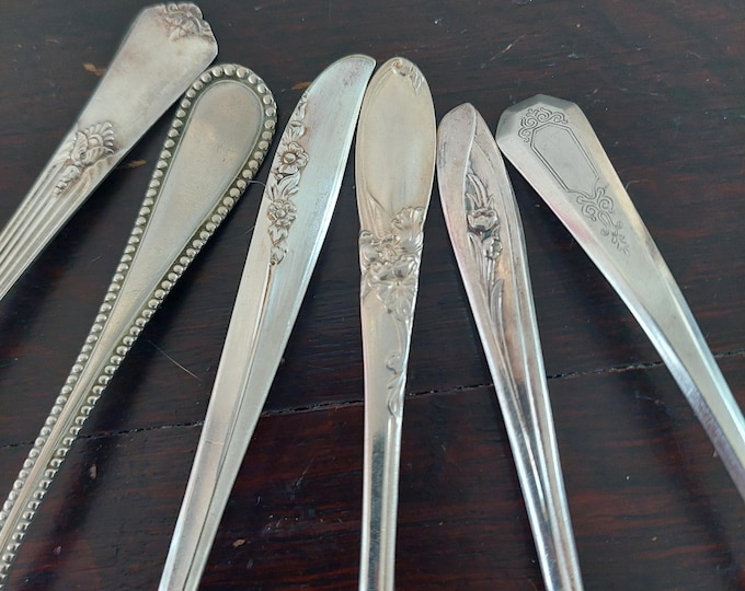 Silver Plate Sugar Spoon Mismatched Vintage Cutlery
