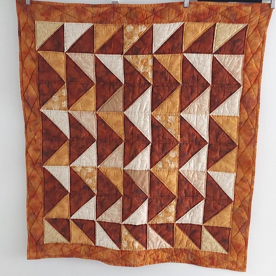 Country Decor Quilted Table Topper Wall Hanging 42x37 Handmade Kitchen Runner Mat