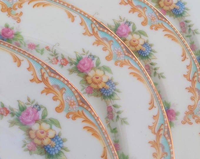 Vintage Noritake Milroy Salad Plates Set of 4