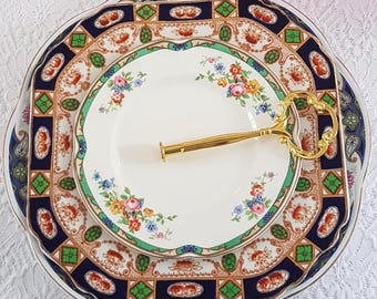 Handmade Mismatched Vintage Plate Cake Stand: 3-Tier Dessert Server