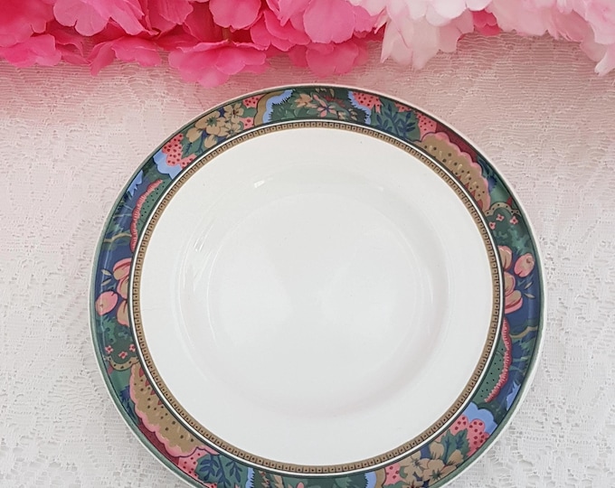 Mikasa Garden Frenzy 4pc Stoneware Side Plates Set - Colorful Floral Rim for Tea Party & Appetizers