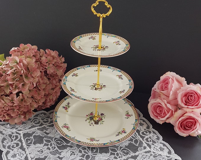 3 Tier Cake Stand, HAMPTON by Wedgwood Co Ltd, Afternoon Tea Party, Serving Tray