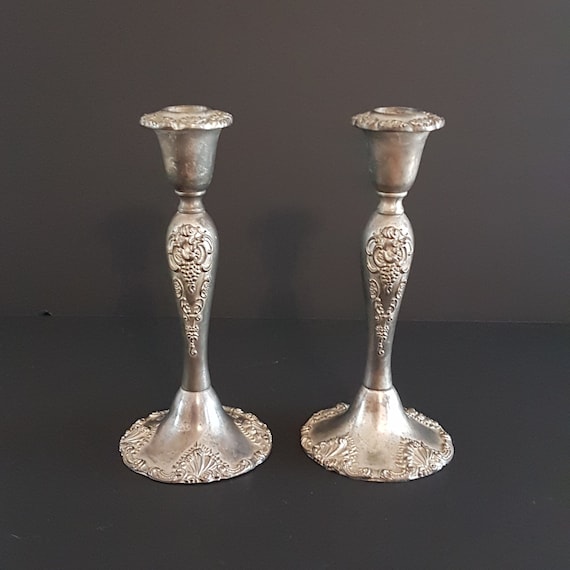 Home & Living Home Décor Vintage Short Silver Plated Single Candlestick
