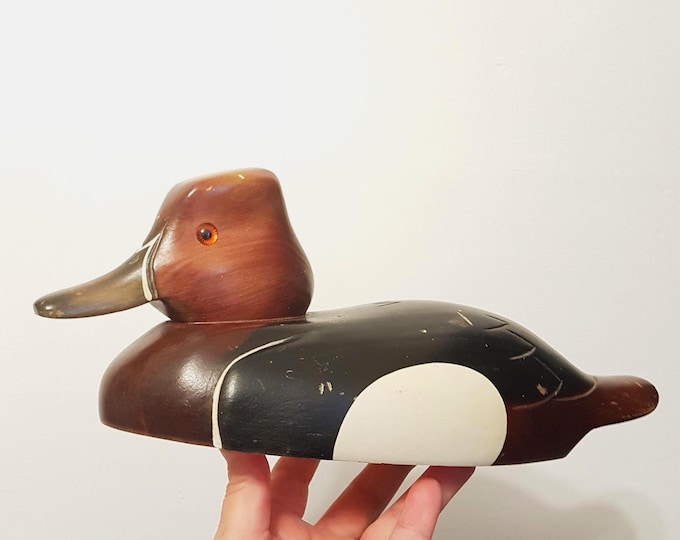 Hummel Wood Carved Duck Decoy, Vintage Ringneck Duck Decoy, Hummel Woodworking, Waterfowl Duck Hunting, Gift for Him, Made in Canada