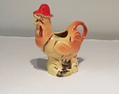 Vintage Old McDonald 39 s Farm Rooster Cream Pitcher, Farmhouse Decor, Country Kitchen Decor, 1940 39 s