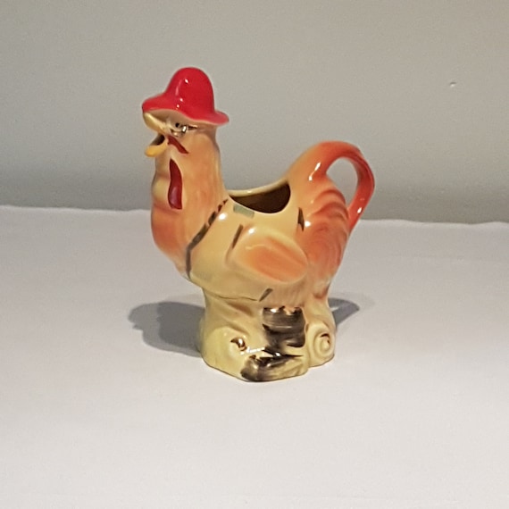 Vintage Rooster Creamer: Regal China Old McDonald's Farmhouse Decor