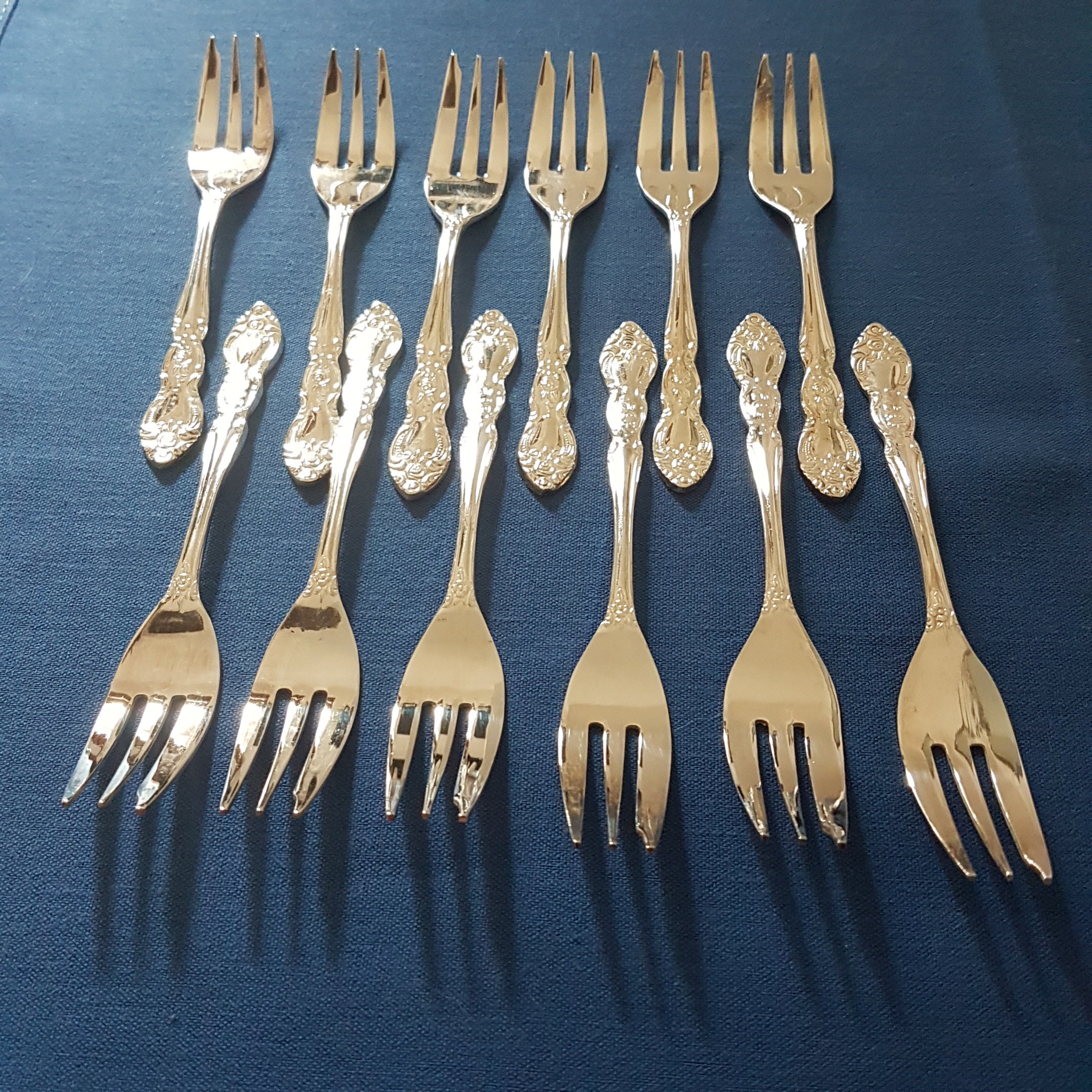 12 Vintage Pastry Forks, Dessert Forks, 2 Sets Available