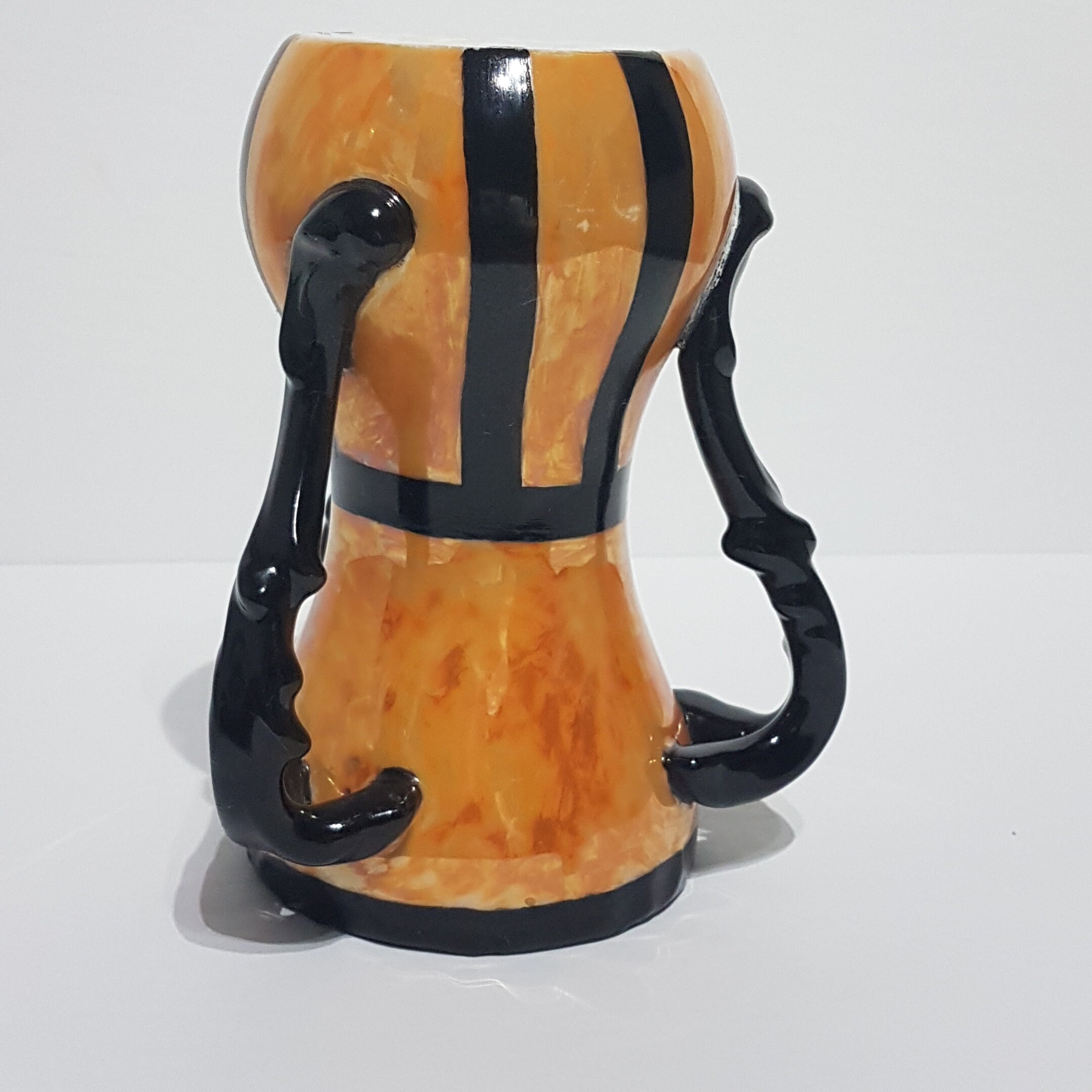 ANTIQUE Limoges Vase, T&V Vase, Orange Lusterware, 1917