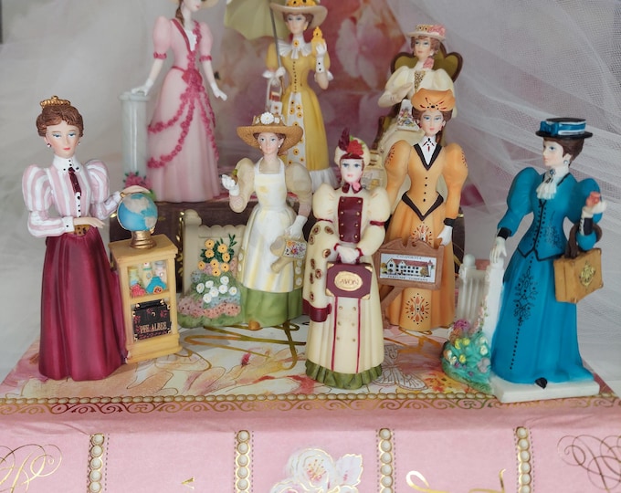 Vintage Avon Presidents Club Mrs Albee Awards Mini Figurine Victorian Collectible Statuette Decor Gift