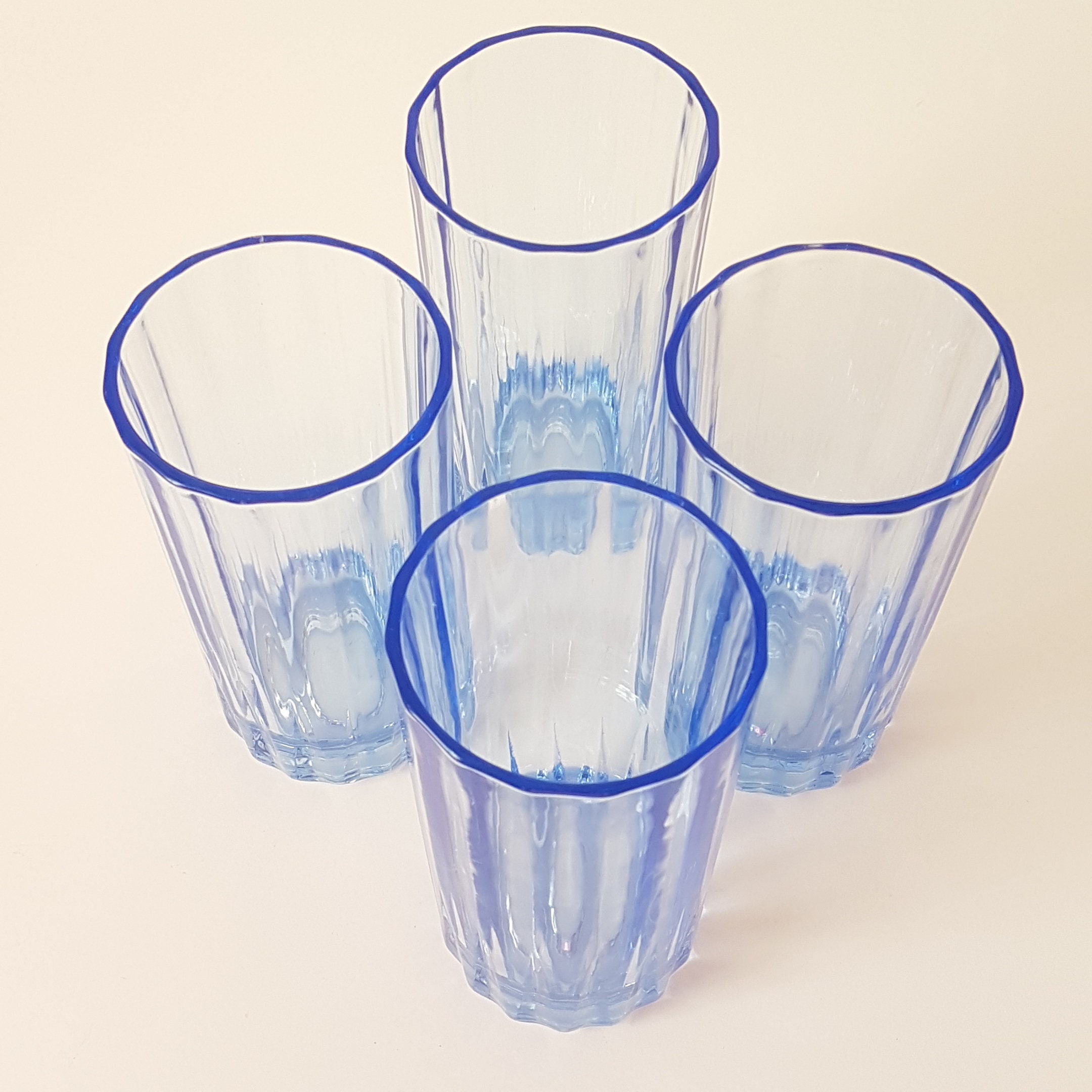 Vintage Glaver's Glass Tumbler Drinking Glasses Set of 4 