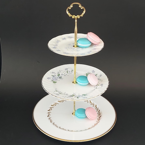 3 Tier Vintage Cake Stand Royal Albert Royal Adderley Paragon Tea Party Serving Platter