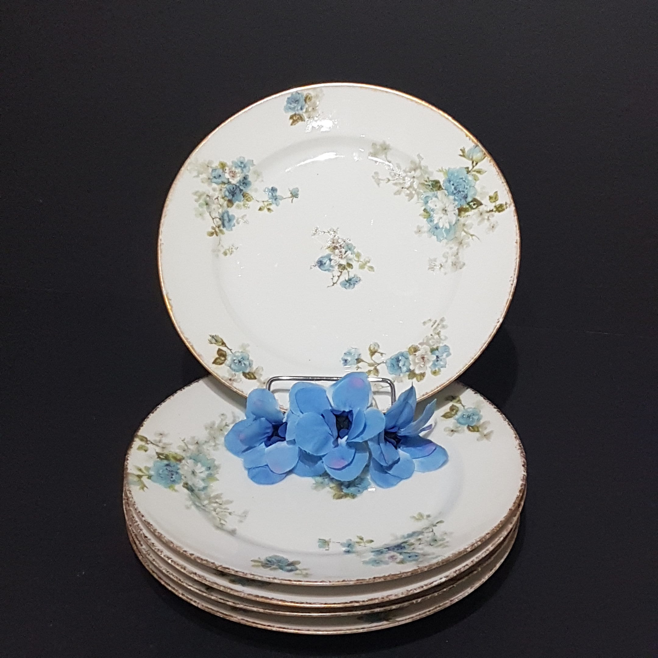 RESERVED Set of 5 Vintage C.H. Field Haviland Limoges Plates, GDA