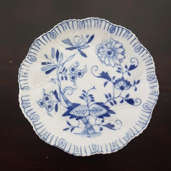 Vintage Louis Regout Maastricht Blue Onion Side Plates - Set of 8