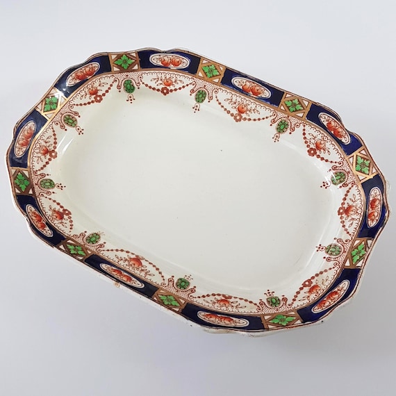Antique 1910s Thomas Hughes & Sons England Imperial Derby Serving Platter