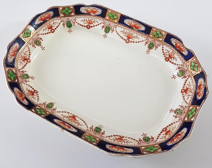 Antique 1910s Thomas Hughes & Sons England Imperial Derby Serving Platter