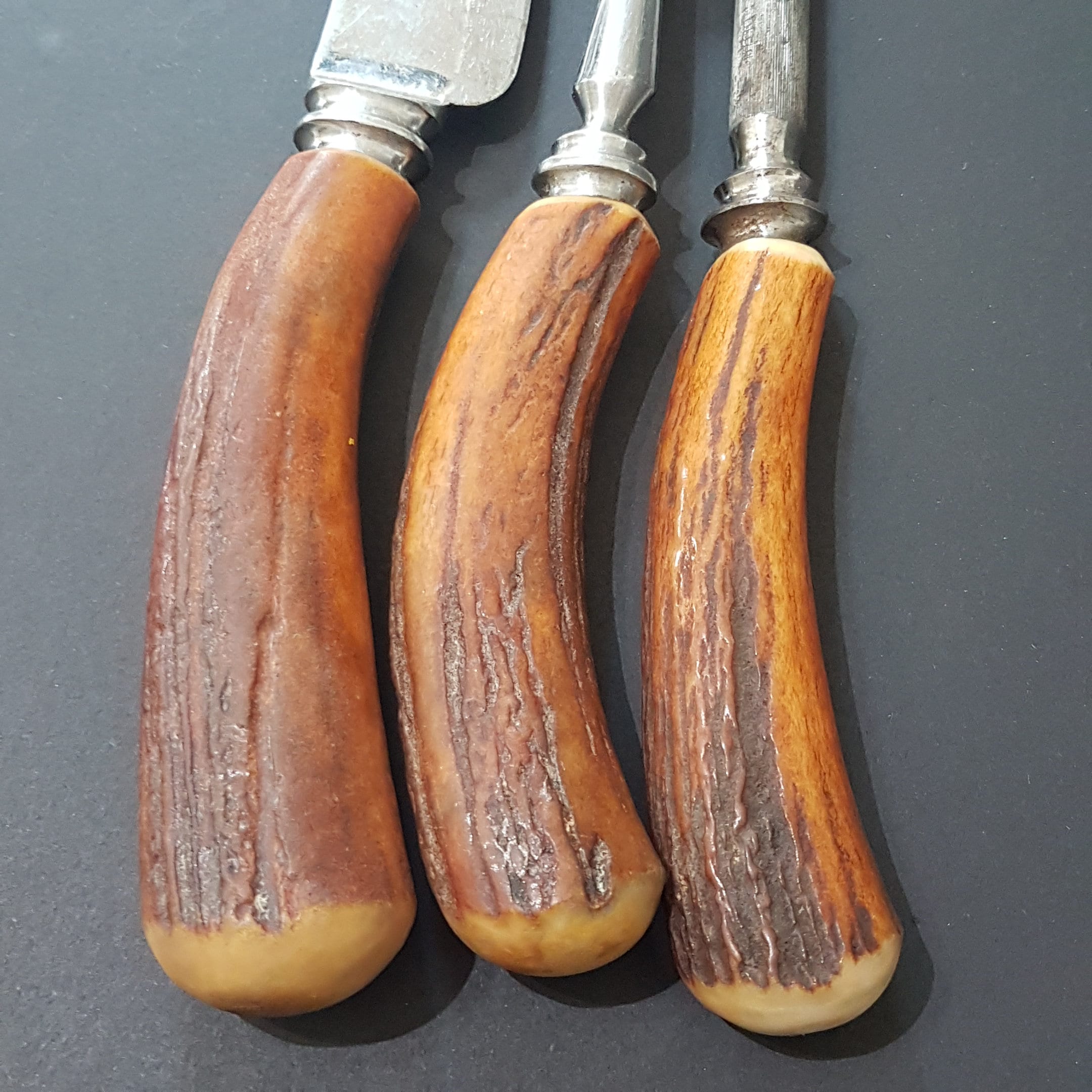 Vintage Genuine Staghorn/Deer Antler Meat Carving Set, Haddon Hall
