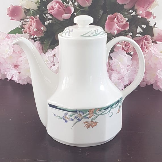 Royal Doulton JUNO Fine China Teapot, Octagonal Coffee Pot