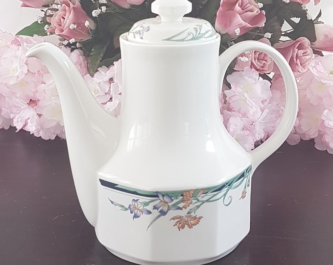 Royal Doulton JUNO Fine China Teapot, Octagonal Coffee Pot