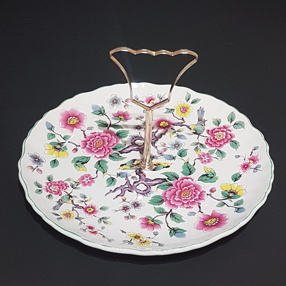 Vintage James Kent Chinese Rose Handled Serving Plate