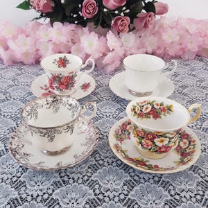 CHOICE of ROYAL ALBERT Tea Cup and Saucer, Vintage English Bone China, Afternoon High Tea Party