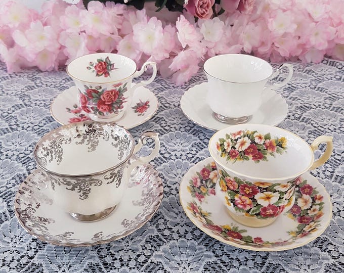 CHOICE of ROYAL ALBERT Tea Cup and Saucer, Vintage English Bone China, Afternoon High Tea Party