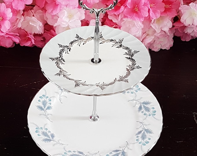 Elegant 2-Tier Bridgerton-Inspired Stand for Tea Parties, Desserts, and Jewelry Display