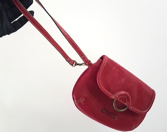 Vintage Liz Claiborne Red Wristlet Purse - Axcess Designer Faux Leather Clutch for Formal Events