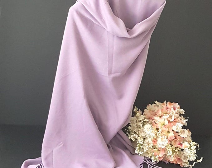 Fattorseta Italy Fringe Scarf - Hotel Collection Purple Pashmina Shawl