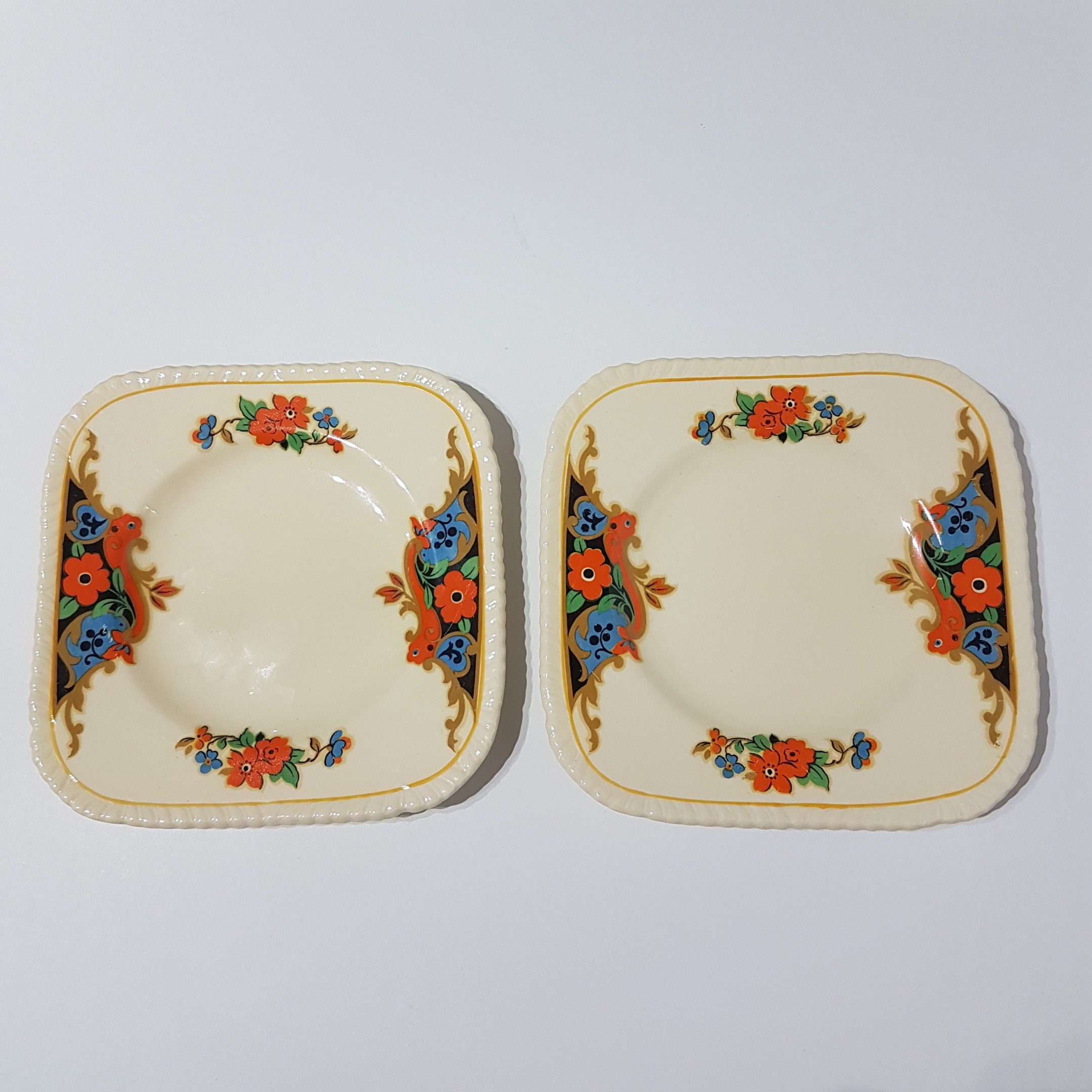 Myott Staffordshire England, Art Deco Side Plates, Set of 6, (19201949)
