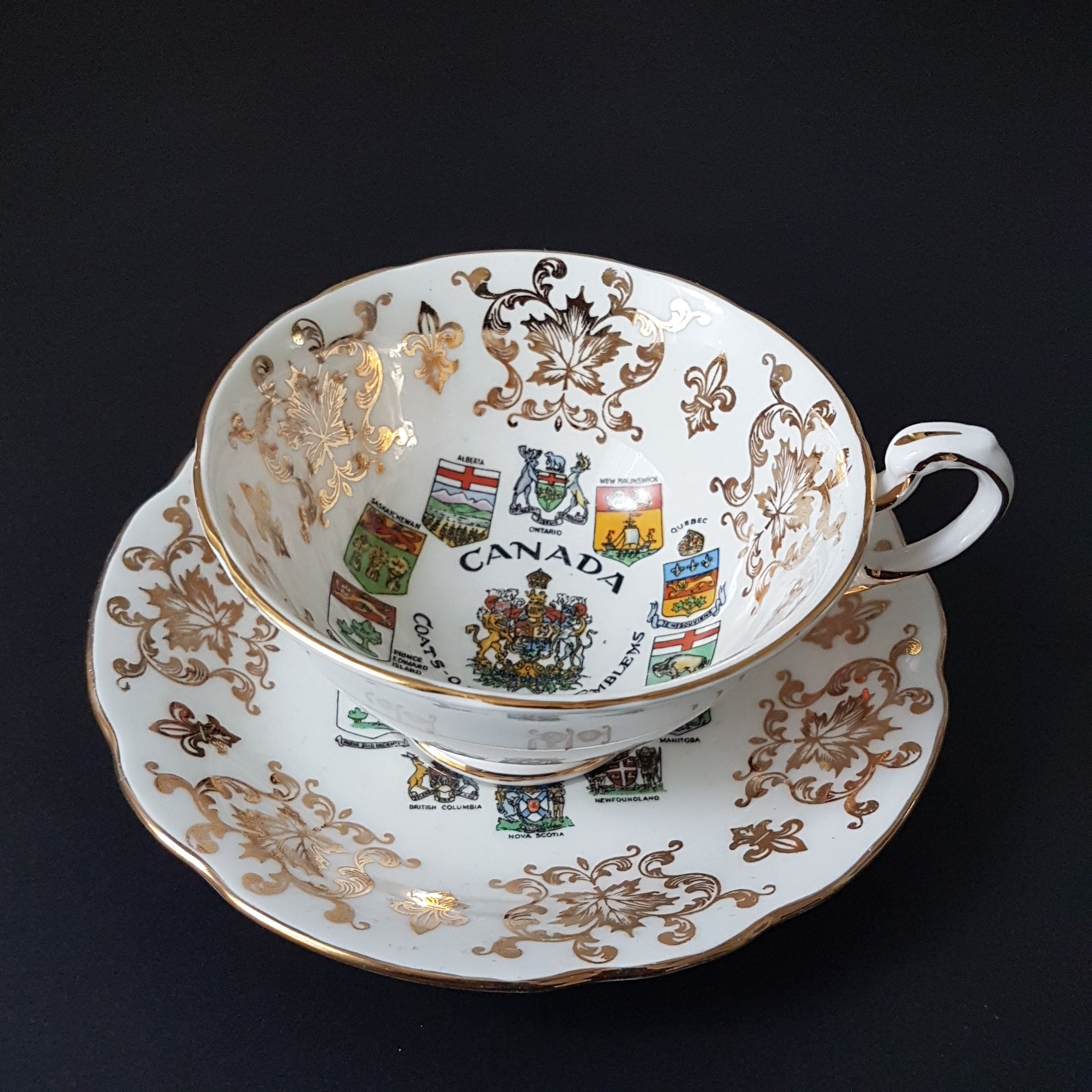 Vintage Paragon CANADA Tea Cup and Saucer Canada Provincial