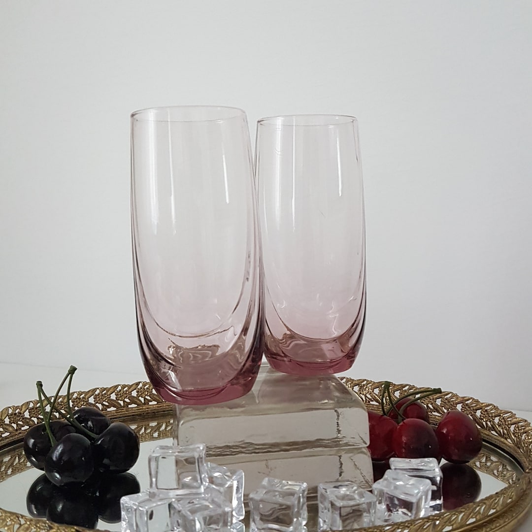 Lenox SWAG Pink Drinking Glasses Set of 2 Tall Drinking - Etsy