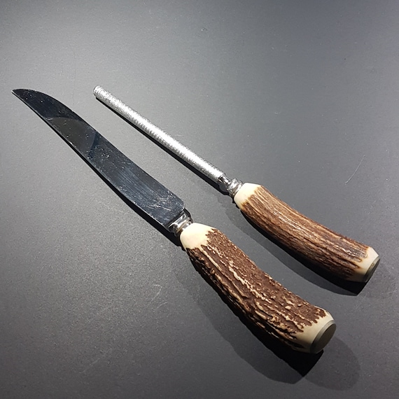 イギリス　アンティークナイフ 鹿の角　バーベキューナイフ イギリス アンティークナイフ 鹿の角 バーベキューナイフ イギリス