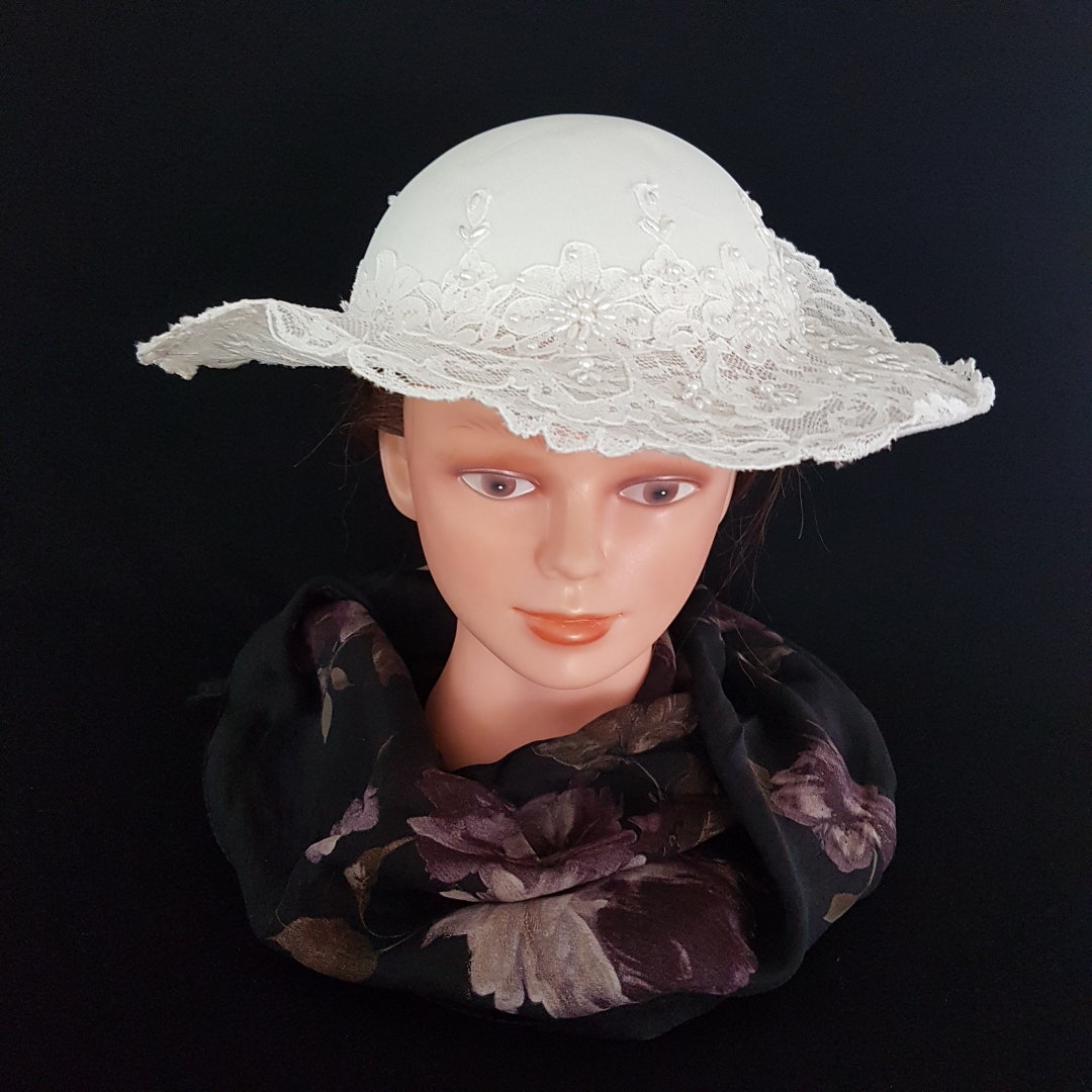 Vintage White Lace  Hat